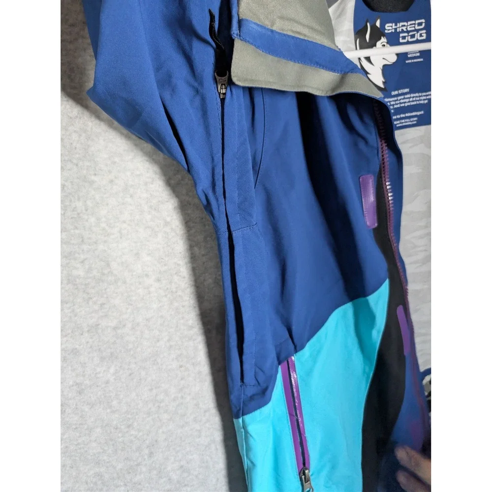 Shred Dog Kids Elevated‎ Hardshell Ski Jacket Size 10 Blue Outdoor Performance